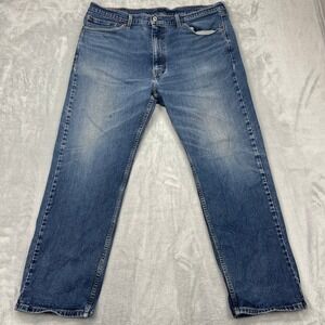 Levi's Jeans Mens 40x30 Blue Denim Faded Regular Fit Straight Leg Streetwear